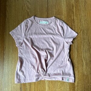 Abercrombie Girls Pink Knot Front T-Shirt, 7/8